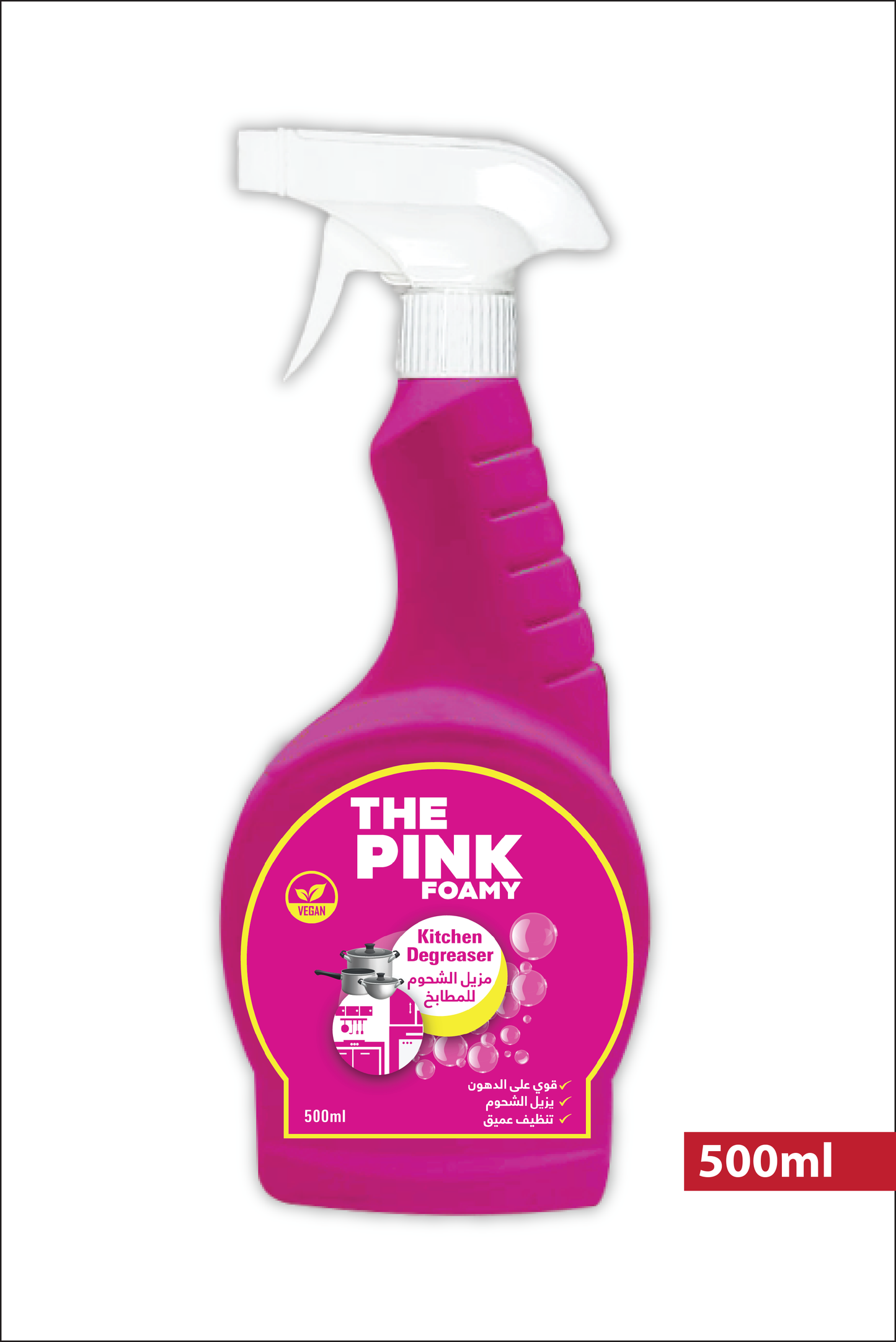 THE FOAMY PINK KITCHEN DEGREASER 500 ML